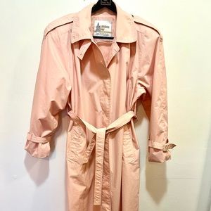 Vintage London Fog trench coat pink size 10 petite rain jacket
